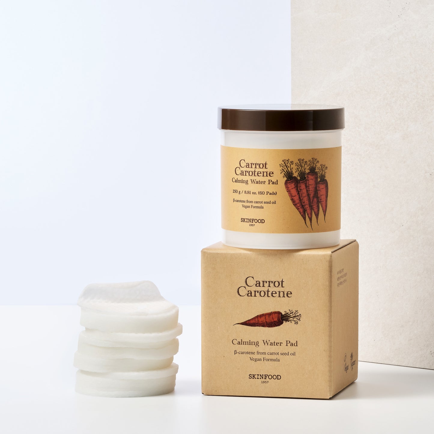SKINFOOD Carrot Carotene Calming Water Pad 60Pads