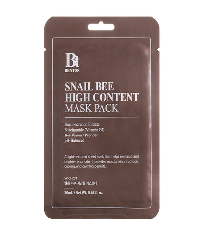 <tc>[BENTON] Snail Bee High Content Mask Pack 20g (1ea)</tc>
