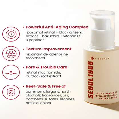 [K-SECRET] SEOUL 1988 Serum : Retinal Liposome 2% + Black Ginseng
